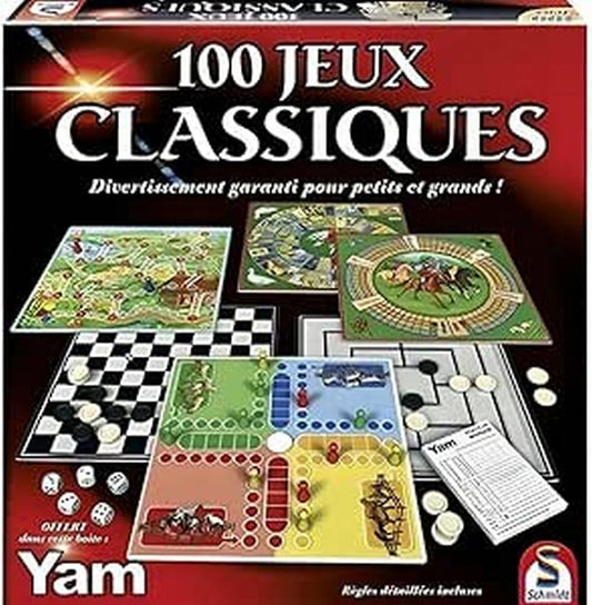 🎲 Schmidt - 88207 - Malette de Jeu | 100 Jeux Classiques à Emporter Partout 🧳