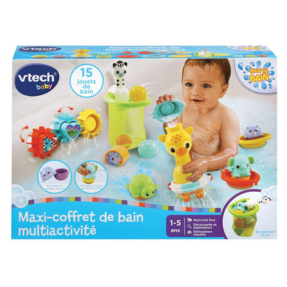 🛁 VTech - Maxi-Coffret de Bain Multi Activité - 15 Jouets de Bain 🛁