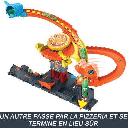 🚗 Hot Wheels Let's Race Netflix - Coffret L'Attaque De La Pizzeria 🚗