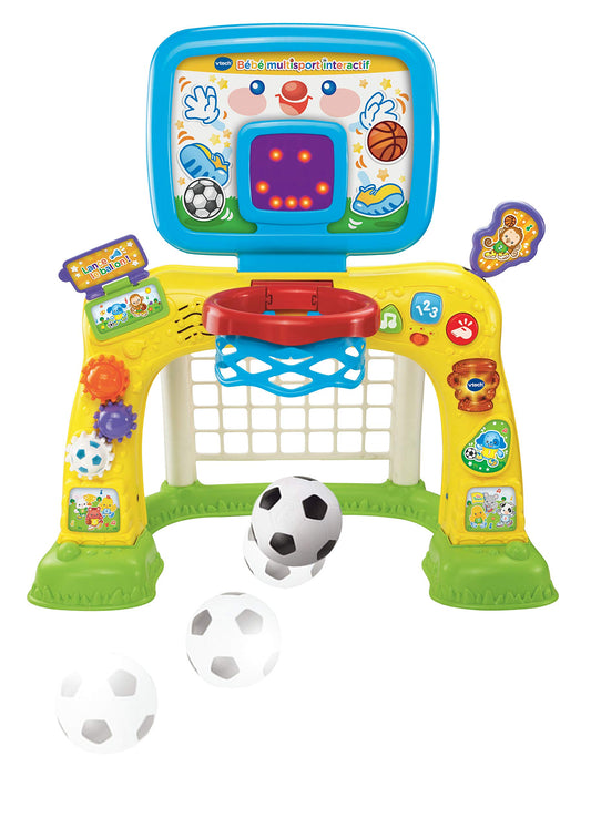 ⚽🏀 VTech Bébé Multisport 2-en-1 – Foot & Basket Interactif 🌈