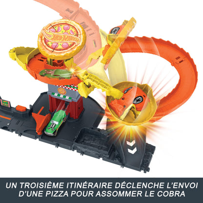 🚗 Hot Wheels Let's Race Netflix - Coffret L'Attaque De La Pizzeria 🚗