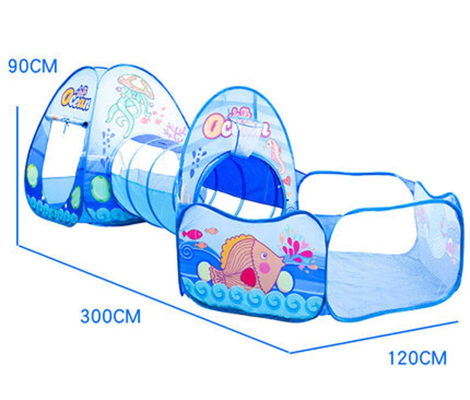 🏰 Tente pour Enfants avec Piscine à Balles : Aire de Jeu Portable avec Tunnel 🎉 – Parfait pour Décorer et Amuser !