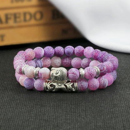 🌟 Bracelet Duo "Tête de Bouddha" - Élégance et Sérénité 🌿