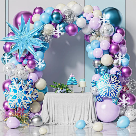 ❄️Kit Arche de Ballons Reine des neiges – Décoration pour Anniversaire & Événements Féeriques🎈❄️