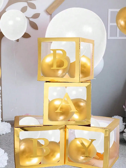 🎁 Boîtes Transparentes "BABY" – Décoration pour Baby Shower et Anniversaires 🍼