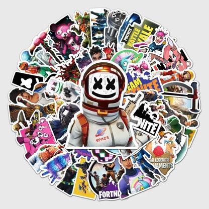 🎮 50 Stickers Fortnite - Parfaits pour Personnaliser Valises, Ordinateurs, Scooters et Plus ! 🚀