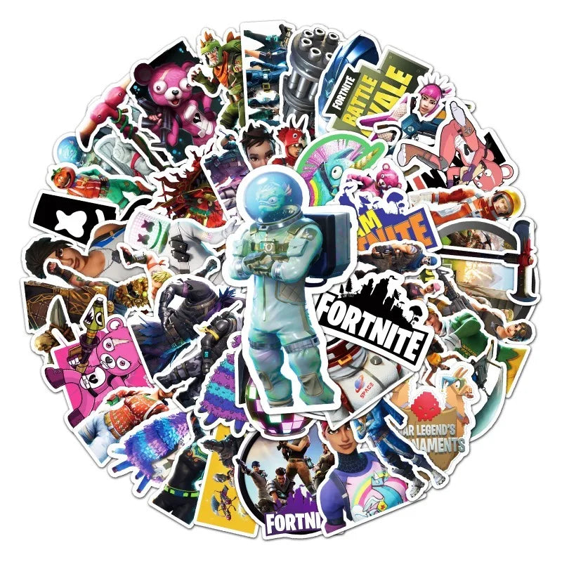 🎮 50 Stickers Fortnite - Parfaits pour Personnaliser Valises, Ordinateurs, Scooters et Plus ! 🚀