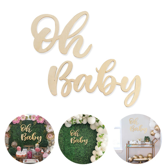 🎀 Décoration Murale en Bois "Oh Baby" – Décorations pour Baby Shower  🎀