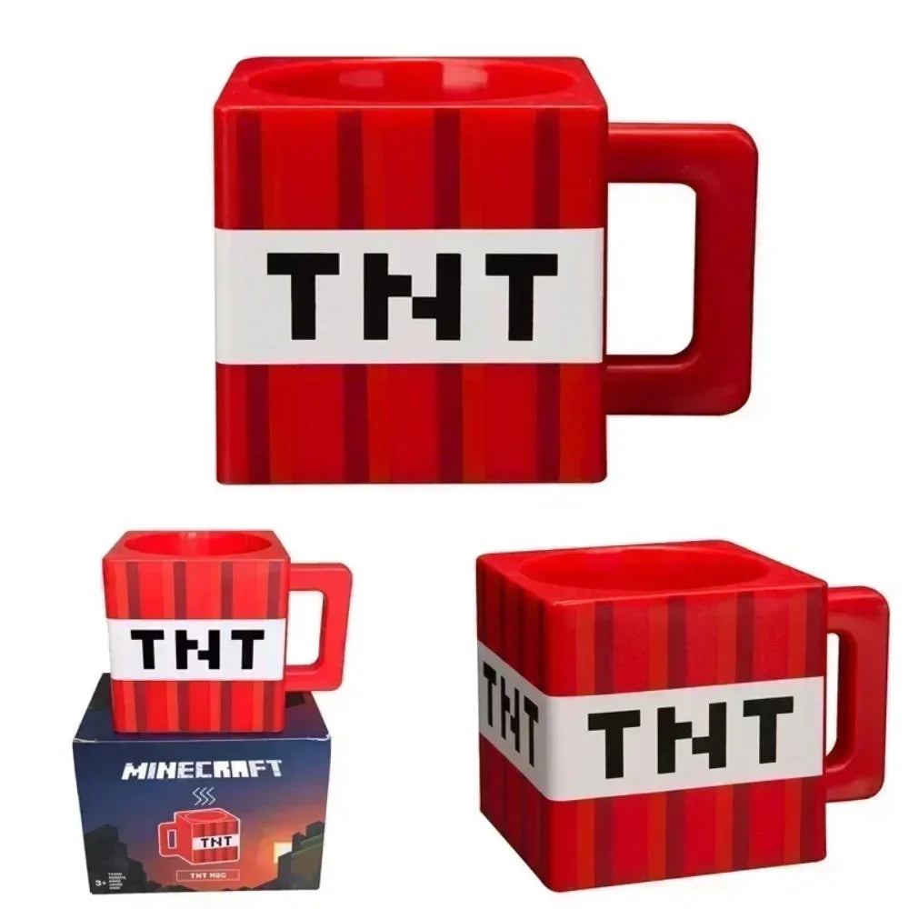 ☕ Tasse Minecraft 3D : 230 ml - TNT, Bloc de Terre, Cochon Rose & Alex ! 🌍