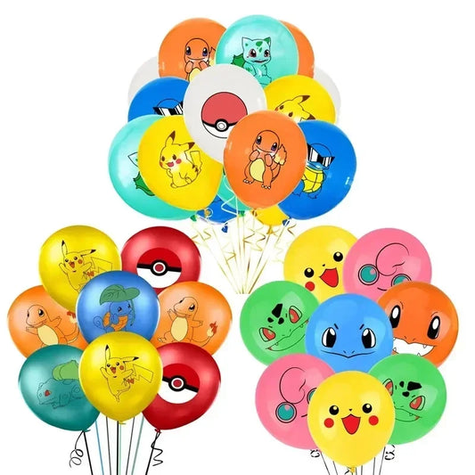 🎉 Set de Ballons Pokémon – Set Pikachu, Carapuce & Salamèche🎈🔥