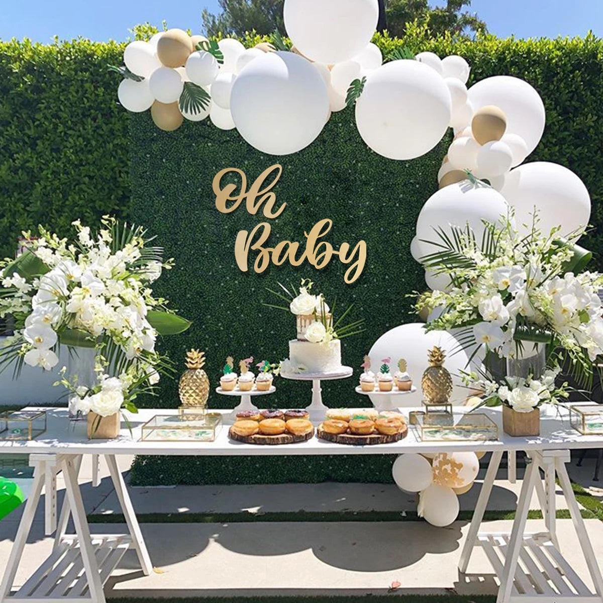 🎀 Décoration Murale en Bois "Oh Baby" – Décorations pour Baby Shower  🎀