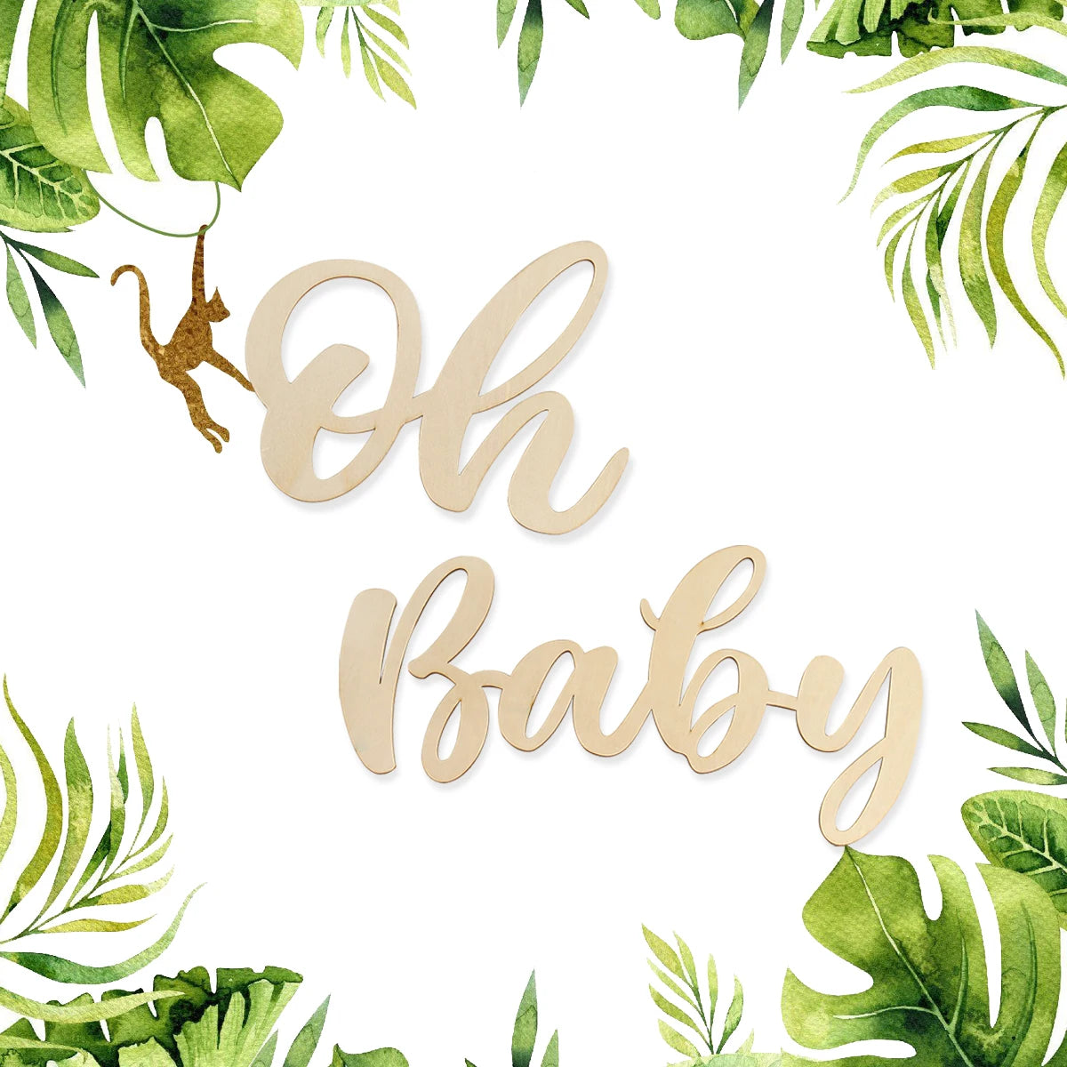 🎀 Décoration Murale en Bois "Oh Baby" – Décorations pour Baby Shower  🎀