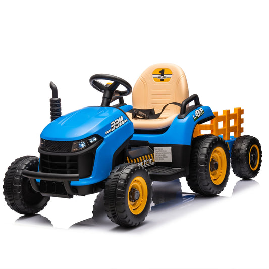 🚜 Tracteur Électrique 12V avec Remorque - Jouet pour Enfants (3+) 🎮