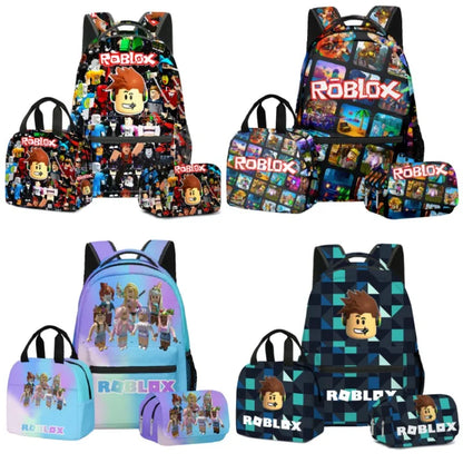 ✨ Cartable ROBLOX / 3PC Sac a dos, Sac pour Repas, Trousse🎒