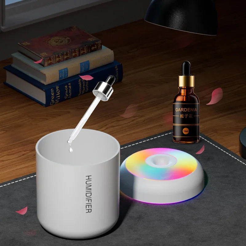 🌸 Mini Humidificateur d'Air 180ML USB - Diffuseur d'Aromathérapie Compact et Élégant 🌿