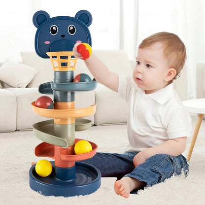 🧸 Jouet Montessori Rouleau de Balles - Jeu de Développement pour Bébés 🧸