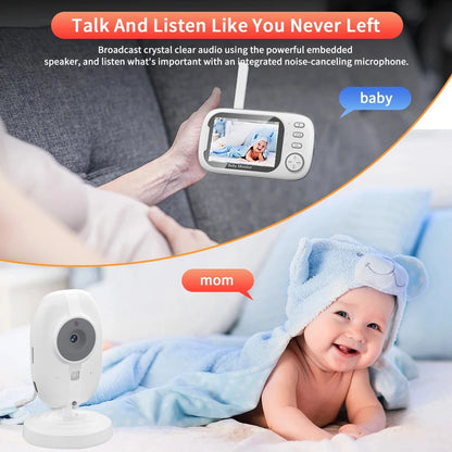 🌙 Moniteur Vidéo Bébé Cdycam 3.5" Sans Fil 🎥 – Surveillance Nocturne, Température, Audio 2 Voies !👶