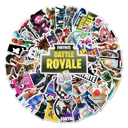 🎮 50 Stickers Fortnite - Parfaits pour Personnaliser Valises, Ordinateurs, Scooters et Plus ! 🚀