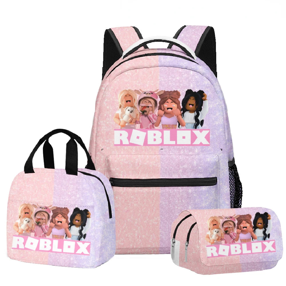 ✨ Cartable ROBLOX / 3PC Sac a dos, Sac pour Repas, Trousse🎒