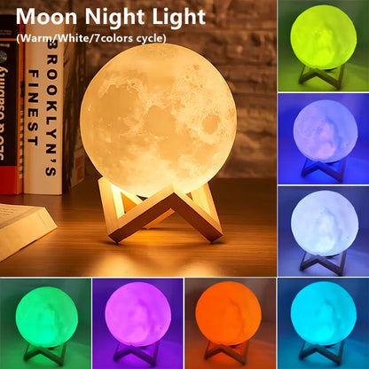 🌌 Lampe de Lecture LED Lune & Galaxie 🌙 Veilleuse Magique pour Enfants et Adultes 🎁