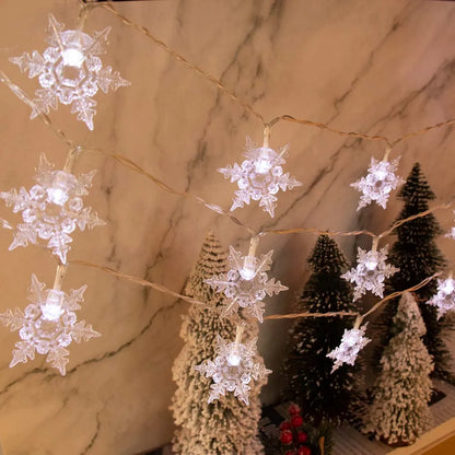 🎄 Guirlande Lumineuse Flocon de Neige LED - 1,5m 🎄